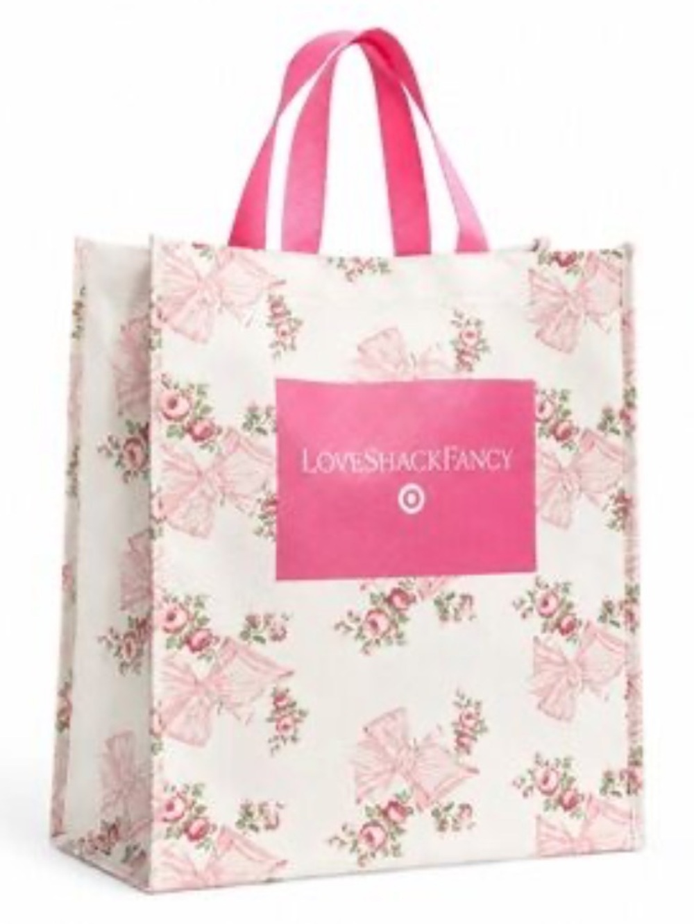 LoveShackFancy X Pink Floral Reusable Tote Shopping Bag NWT